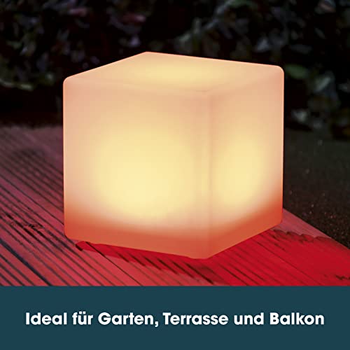 Cube solaire décoratif avec télécommande | Éclairage blanc chaud ou couleurs changeantes | Idéal pour jardin, terrasse e