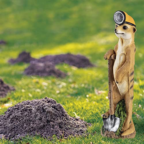 EASYmaxx Solaire DEL suricate comme mineur sans fil avec capteur automatique de lumière fidèle au détail & peint à la ma