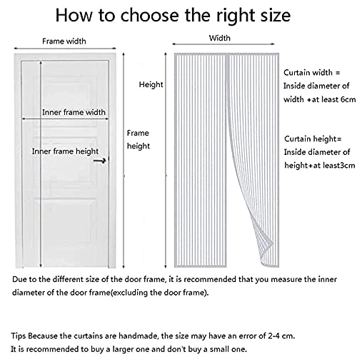 PENGXIN Porte Moustiquaire Magnétique Automatique, Installation Facile, Pour Portes Intérieures/Extérieures, Blanc - Ant